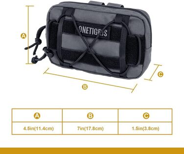 OneTigris EDC сумка для корму для собак, MOLLE кишеня для рюкзака, ідеально підходить для дресирування собак, сумісна з шлейками (2 шт - сірий)