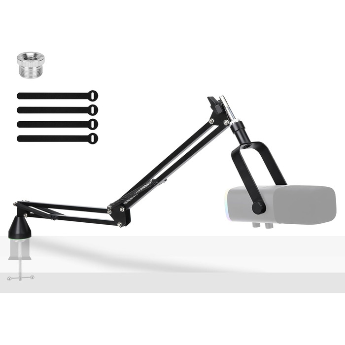 Кріплення для мікрофона HyperX QuadCast та інші - кріплення на стіл з поп-фільтром, сумісне з Blue Yeti, Razer Seiren Mini, YOUSHARES (8. Low Profile)