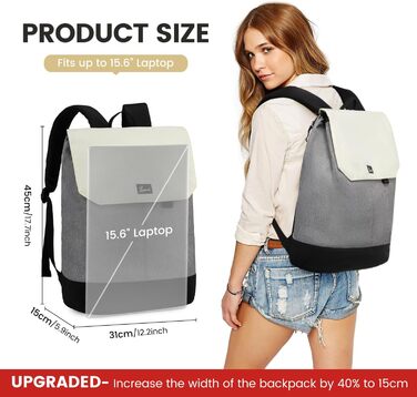 LOVEVOOK Рюкзак для підліток, дівчаток: водонепроникний, з відділенням для ноутбука 15.6