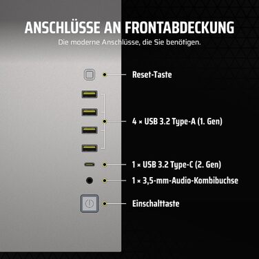 Корпус Corsair 6500X Mid-Tower ATX - Без вентиляторів, 2-камерний дизайн, сумісний з платами зворотного підключення, загартоване скло, білий/сірий