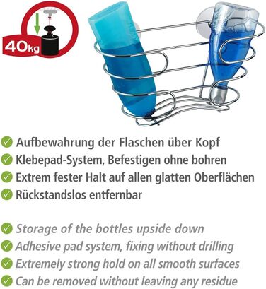 WENKO Turbo-Loc® підставка для шампуню (17 x 10 x 29.5 см)