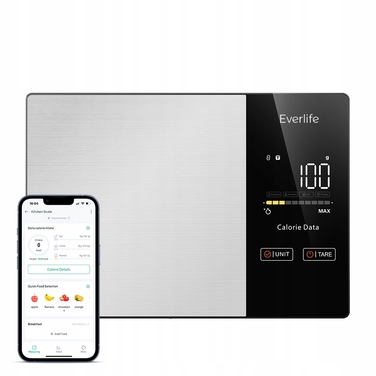 Кухонні ваги Everlife KN2432WB, чорні, 5 кг