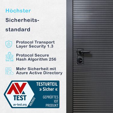 Розумний дверний замок tedee Lock GO, Bluetooth, керування через додаток, без заміни циліндра, для iPhone та Android, Smart Home, чорний, 58x65 мм