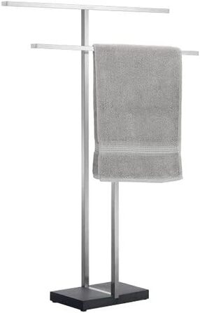Підставка для рушників Blumus Menoto з матованої нержавіючої сталі, настільна, 2 рейки, срібна, 86x50x16 см