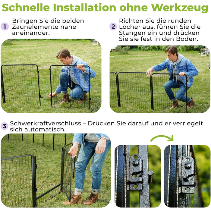 Клітка для цуценят SunsGrove 2 шт., 60 см, міцна, для дому, чорна, антикорозійна, без інструментів (12 шт., 56.5 x 60 см)