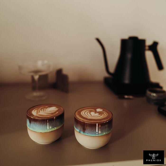 Набір порцелянових чашок Illusion, 4 шт. по 120 мл, без ручки, для еспресо, сумісний з посудомийною машиною, для мікрохвильової печі, подарункова коробка