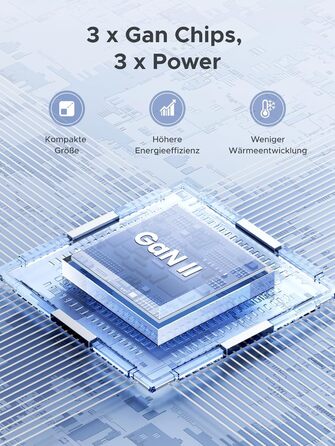 Зарядний пристрій UGREEN 30W USB-C з 3 портами GaN II для iPhone, iPad, Galaxy, Pixel - Швидка зарядка PD