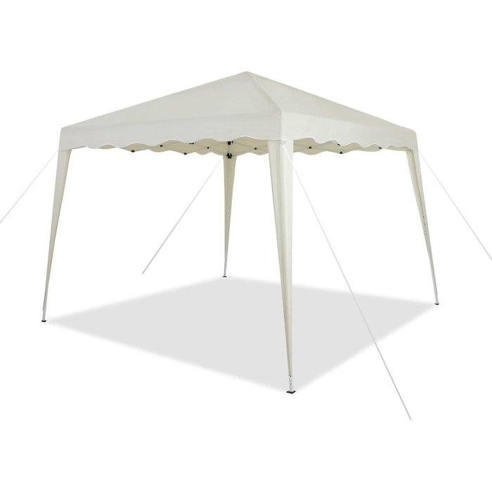 Foldable Gazebo 3x3m including bag | water-resistant, UV 50+ protection | Pop-up tent, foldable gazebo, garden tent, party tent, Capri | Click system metal frame (Cream)