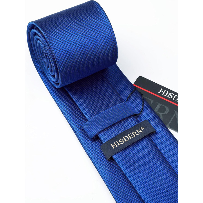 Чоловіча краватка та хустинка HISDERN для весілля, блакитний колір, комплект з запонками