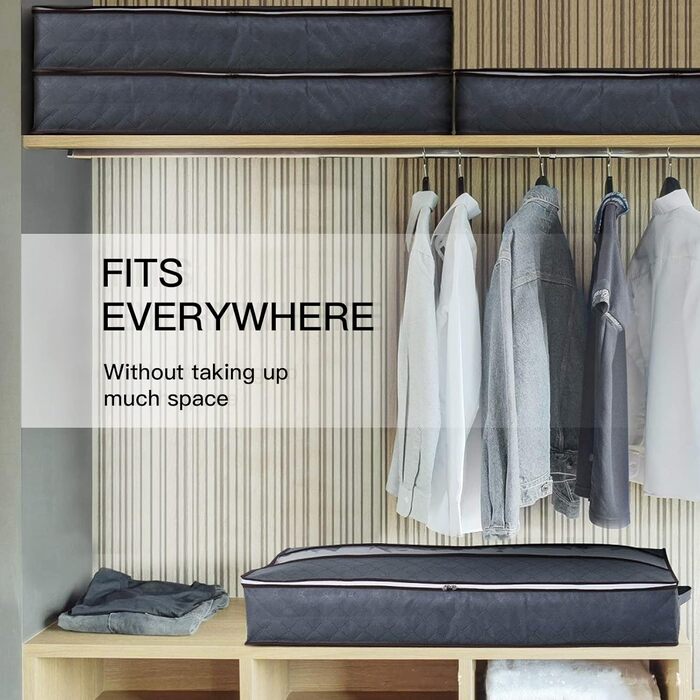 Комплект органайзерів для зберігання під ліжком Withosent, 5 шт, 90л, з прозорим вікном