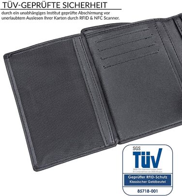 TRAVANDO Wallet for Men Chicago RFID Wallet, Men's Wallet, Portemonnaie, Portmonaise, Wallet, Large, Vertical Briefcase Wallet, Men's Wallet, Men's Wallet, Portmonee, Gift, Wallet