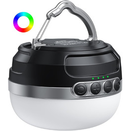 LED Camping Lamp, 10400mAh Battery Rechargeable RGB Color Changing, Steplessly Dimmable, Magnetic Camping Light with Hook for Home, Outdoor Activities, Hiking, Tent Light, Ambient Light, Emergency, etc.