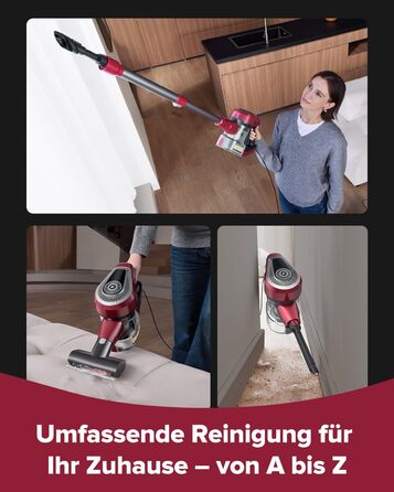 Ручний пилосос Vexilar C8 з кабелем, 600W, 60kPa, 7м кабель, безперешкодна щітка для підлоги, контейнер 1.5L без мішка для твердих поверхонь, килимів, шерсті тварин