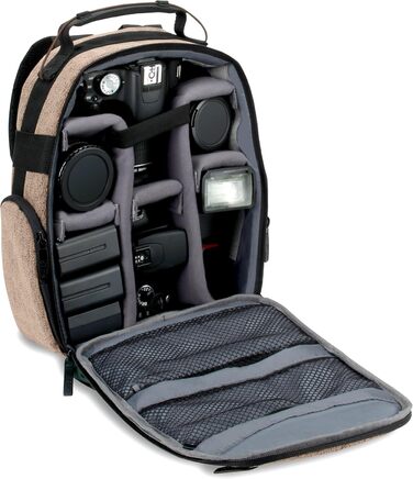 Рюкзак для камери USA Gear DSLR з водонепроникним дном та зручною спинкою (колір: коричневий)