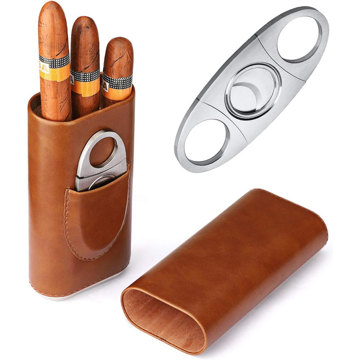 Портативний вологозберігач Time C Club на 3 сигари з кедрової деревини та різером для сигар з нержавіючої сталі