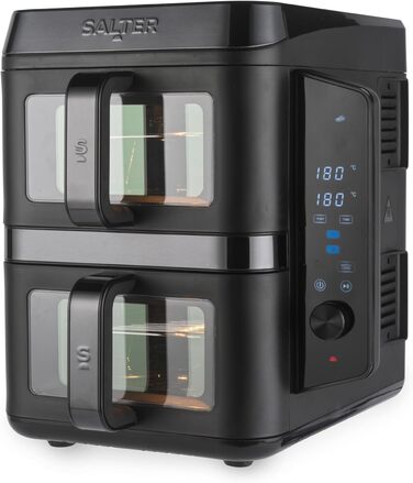 Фритюрниця Salter VertiCook View з вертикальним подвійним ящиком, 9л, 12 функцій, чорний