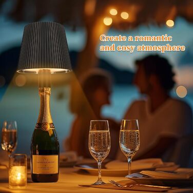 LED-лампа настільна бездротова диммируемая чорна з USB-C, сенсорна лампа з 3 колірними температурами, плавне регулювання яскравості, регульована висота, IP54 вологостійка для внутрішнього/зовнішнього використання (чорний)