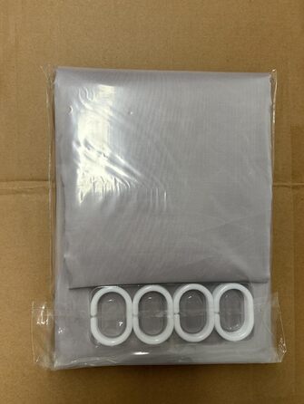 Шторка для душу DUFU, водовідштовхувальна, миється | Швидковисихаюча поліестер, 12 гачків | Напівпрозора захисна шторка для ванни (180x200 см, Темно-сірий)