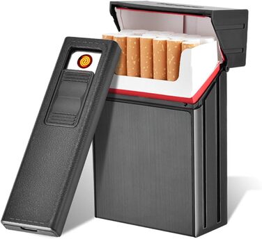 Алюмінієве 2-в-1 етикетниця з запальничкою, електронна, елегантний дизайн