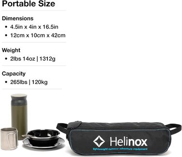 Крісло Helinox Swivel - обертове, легке, чорне
