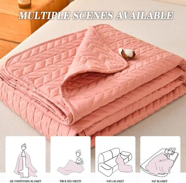 Cozy, warm quilted blanket, 230 x 250 cm, soft, woven throw blanket for bed, couch, and chair, comfortable blanket, perfect for home decor and winter warmth