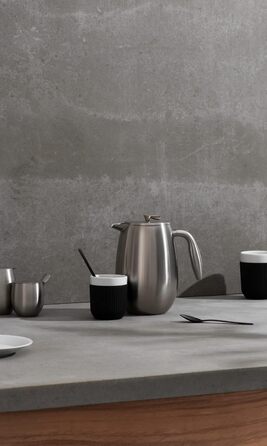 Bodum 1308-57 Columbia Coffee Press (Double-Walled, Stainless Steel, Dishwasher Safe, 1.0 liters) Matte Black 1.0 L (34 oz) Single