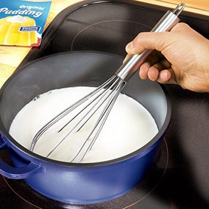 Венчик для збивання Fackelmann Schneebesen 20 см, з нержавіючої сталі, міцний, з надійними дрітками (срібний), 1 шт.