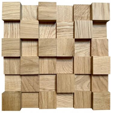 Акустичний диффузор 2D 500 дерев'яна стінова панель 30x30 см (світлий дуб)