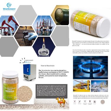 Wisesorb 0.9 kg 3A Molecular Sieve Desiccant Beads Air Dehumidifier Moisture Absorber