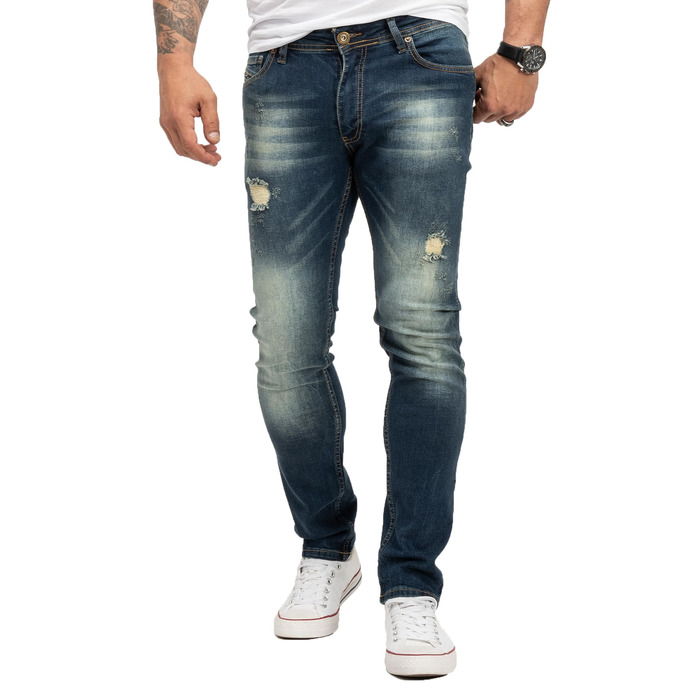 Чоловічі джинси Rock Creek Slim Fit M21 (36W/34L, темно-сині) - Оригінал