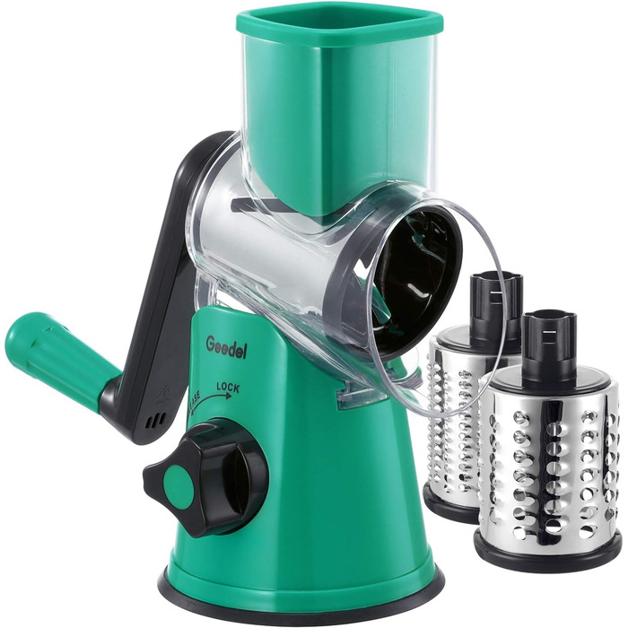 Терезка для овочів та сиру з 3 наборами лез, біла - для нарізки овочів, сиру, горіхів, кабачків, огірків, моркви