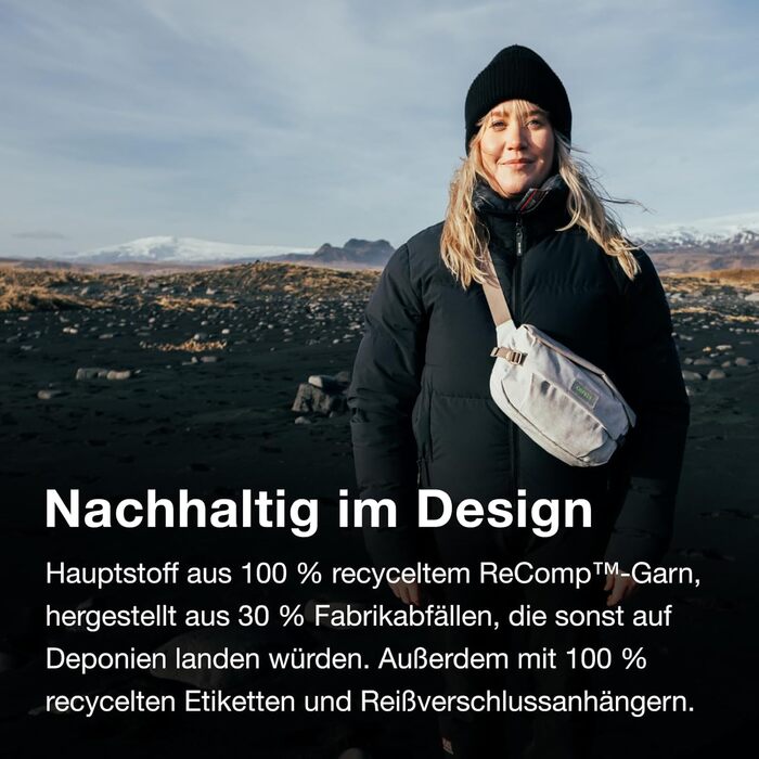 Arcane Hip Bag Earth Pediment Grey Block OS - поясна сумка, сірий колір