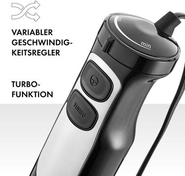 Блендер ZWILLING Stabmixer 550 Вт з мірним стаканом 600 мл, нержавіюча сталь 18/8