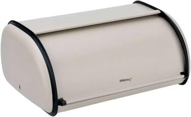 KING HOFF Контейнер для хліба та продуктів, сталевий, чорний (Beige Klein)