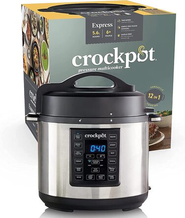 Мультиварка Crock-Pot Turbo Express: 14-в-1, 5.6 л, CSC062X | Мультикухня для приготування на пару, тушкування та швидкого приготування