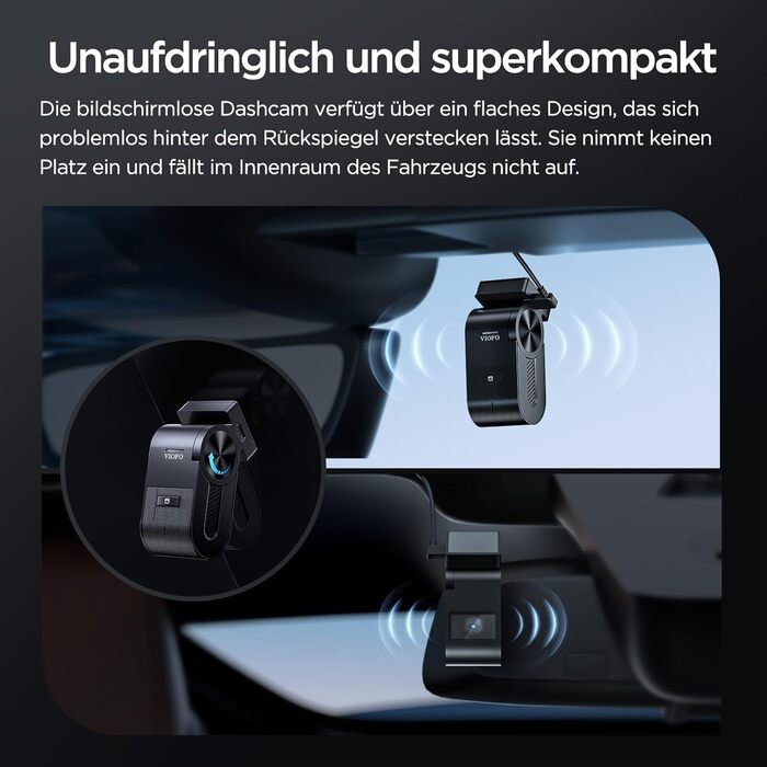 VIOFO VS1 2K Mini Dash Cam: Автомобільний відеореєстратор з GPS, HDR, Wi-Fi, 32GB, STARVIS 2 Sensor