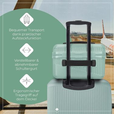 Чемодан Travelite Bali 67 см, середній, 65 літрів, зелений, з TSA замком