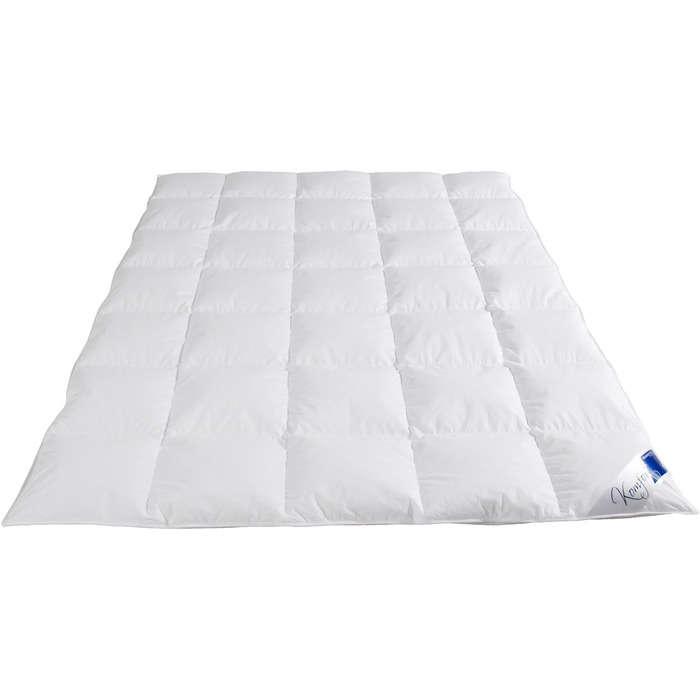 Bohemian Forest Comfort Down Duvet, suitable for allergy sufferers, 90% down / 10% feathers, fill weight: 630 gr., warmth class: normal, Oeko-Tex Standard 100, white, size: 135 x 200 cm. Warmth class normal 135 x 200 cm
