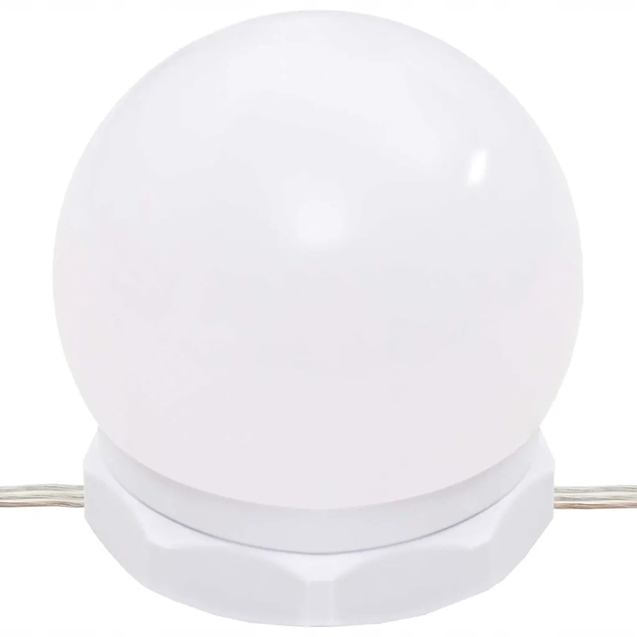 Шафа у ванну кімнату з дзеркалом та LED-підсвіткою, біла, 70x16,5x60 см