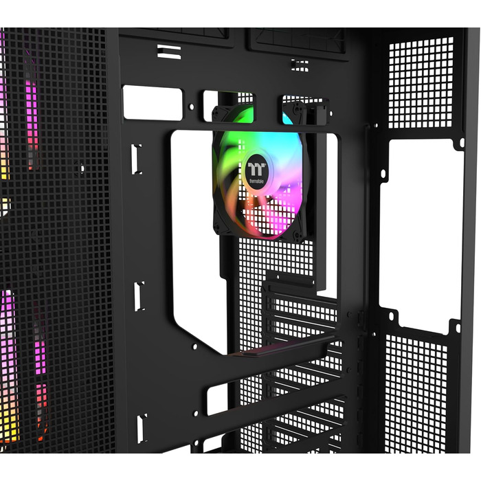 Корпус Thermaltake View 380 XL WS Black (Wood Style) | ATX Mid-Tower з RGB підсвічуванням | Подвійна камера, прихований з'єднувач, встановлений RGB вентилятор, тиха система охолодження, підтримка радіатора 360 мм, дерев'яні акценти