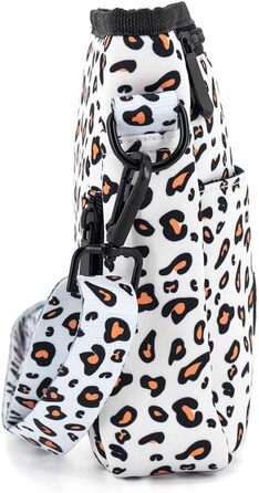 Сумка для ласощів для собак COOWONE Leckerlibeutel, з тримачем для відходів, на пояс, для прогулянок та тренувань, біла, леопардовий принт 2.0