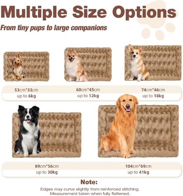 М'яка лежанка для собак Mora Pets: тепла, миюча, нековзна, 74 x 46 см (XXL 104 x 69 см, коричнева)