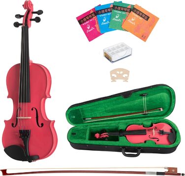 Скрябавка Cantabile VP-100PK 1/2 - Комплект для початківців: скрипка, бовтан, чохол, смола, запасні струни (рожевий)