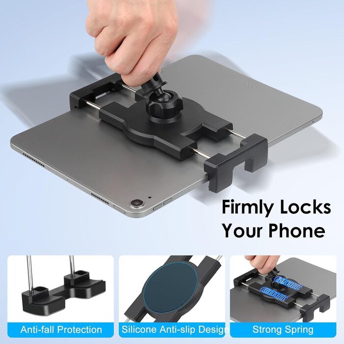 Утримувач для планшета в авто Linkstyle, універсальний, 360° обертання, для iPad та смартфонів 5.5-11 дюймів