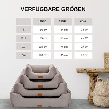 Софа-ліжко для собак MSS e.K. розміром 85 x 63 см, M-L, антрацит. Зручний корк для собак з знімним велюровим покриттям, м'якою підкладкою та пральним подушкою 85 x 63 x 25 см. Підходить для великих собак, цуценят.