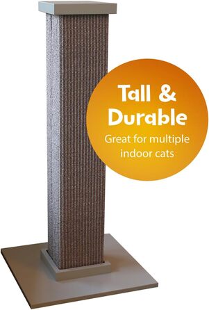 SmartCat Pioneer Pet Ultimate Cat Scratching Post, Grey, 32 Inch (Pack of 1)