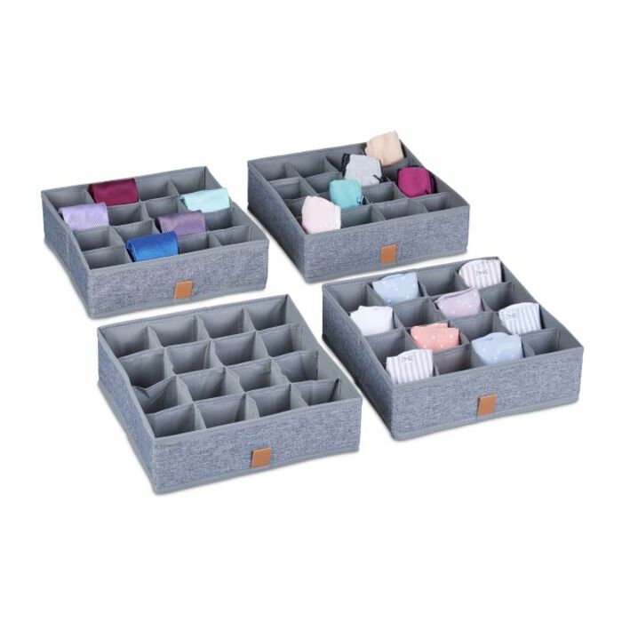 Relaxdays Underwear Organizer 4-Piece Set