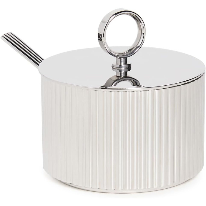 Georg Jensen Bernadotte Sugar Bowl Incl. Spoon, Stainless Steel