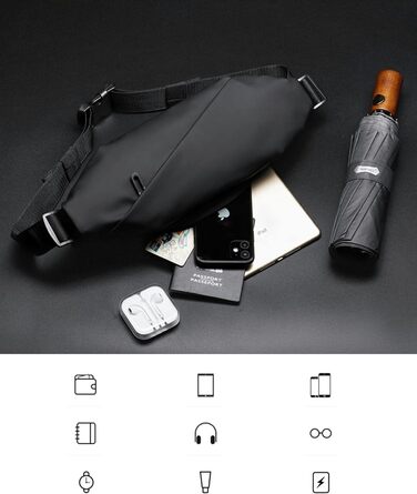 Чоловіча/Жіноча бананка з PU шкіри, водонепроникна, для спорту, подорожей, бігу, піших прогулянок, захист від крадіжок, елегантна, темно-зелена, велика