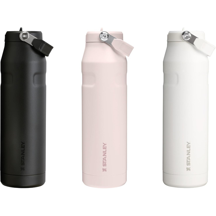 Фляга Stanley Flip Straw 2.0 з трубочкою 1.06L - термофляга, що охолоджує до 17 годин - 4 дні з льодом - BPA-free - без витоку - для тримачів стаканів - придатна для миття в посудомийній машині - Рожевий Кварц 1060 мл